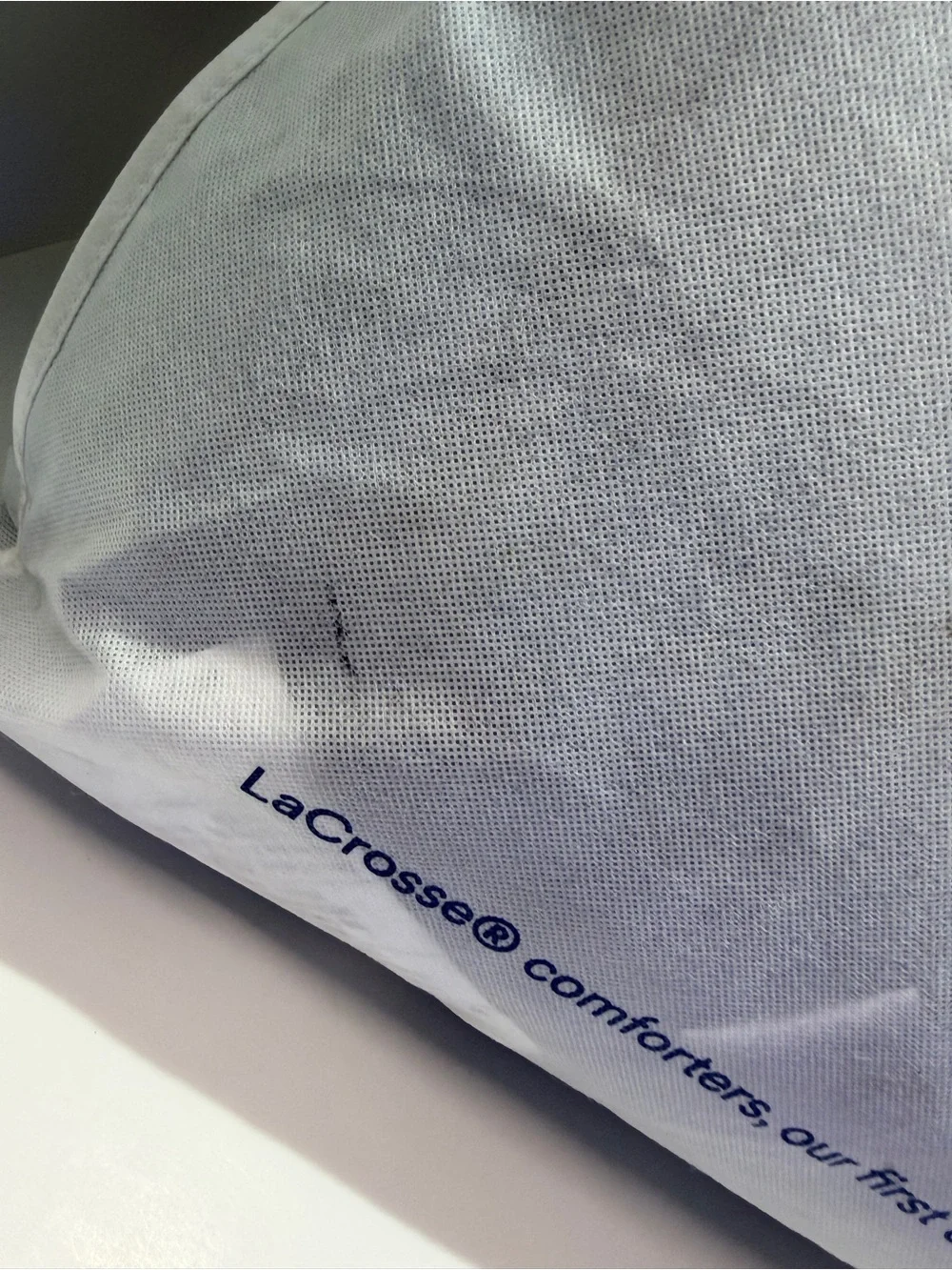 NWT The Company Store LaCrosse Premium Down Comforter Smoke Blue Full/Queen
